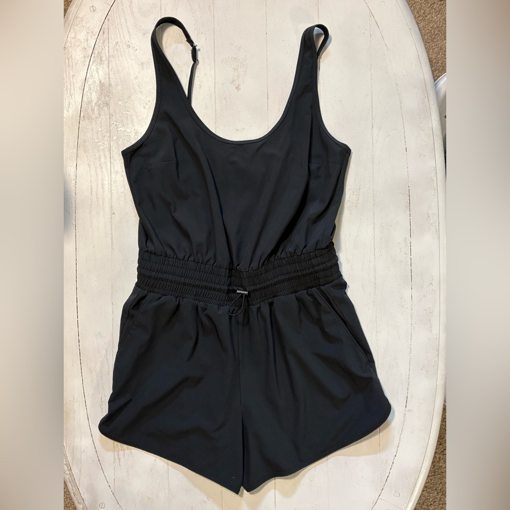 Abercrombie & Fitch Black Sleeveless Romper